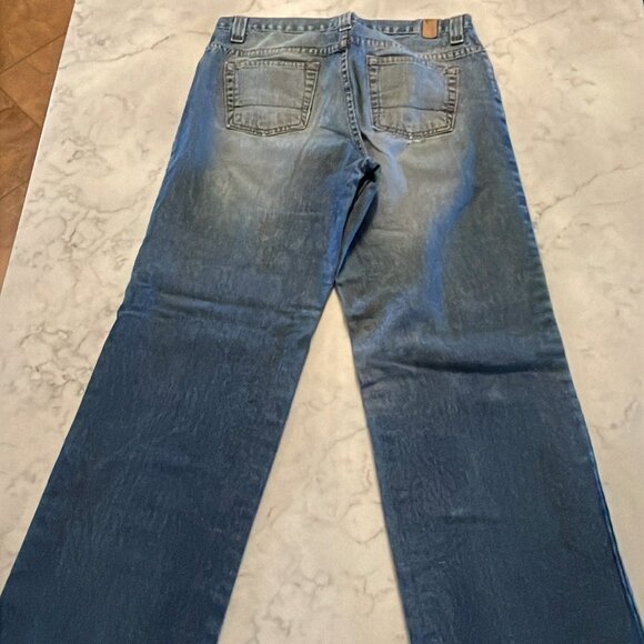 *♪ Vintage Distressed Straight Leg  Mens Jeans 1990s Y2k - Size 31 x 34 *♪ - Picture 7 of 13